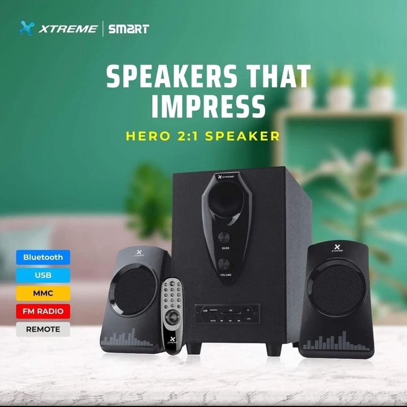 Xtreme HERO 2:1 Multimedia Bluetooth Speaker With Remote