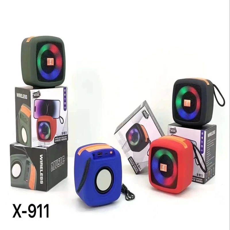 X911 Wireless Speaker Bluetooth Speakers LED Lights Wireless Speaker Outdoor Speaker - Thumbnail 3