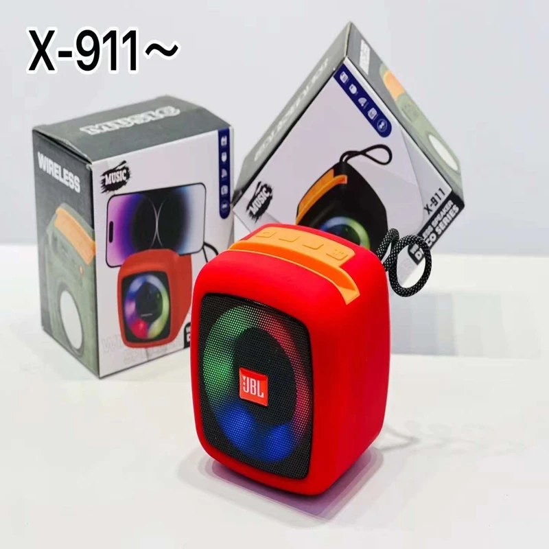 X911 Wireless Speaker Bluetooth Speakers LED Lights Wireless Speaker Outdoor Speaker - Thumbnail 5