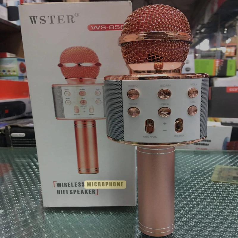 Wireless Bluetooth Microphone Speaker Karaoke WS-858 - Thumbnail 4